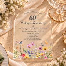 60th Diamond Wildflowers Wedding Anniversary 