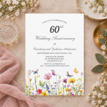 60th Diamond Wildflowers Wedding Anniversary 