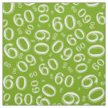 60th Green/White Random Number Pattern 60 Fabric