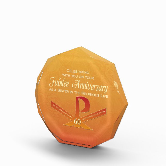 60th Jubilee Anniversary Nun Pax Cross, Orange Award (Right)