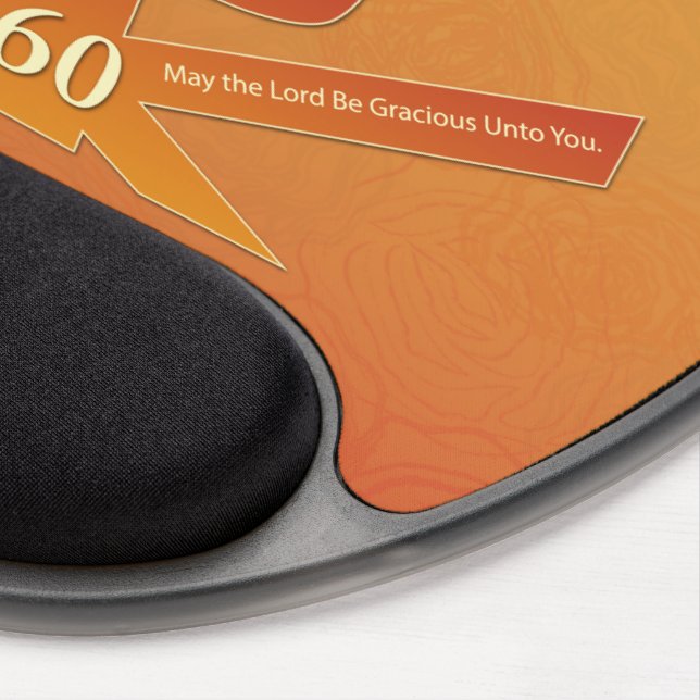 60th Jubilee Anniversary Nun Pax Cross, Orange Gel Mouse Pad (Right Side)