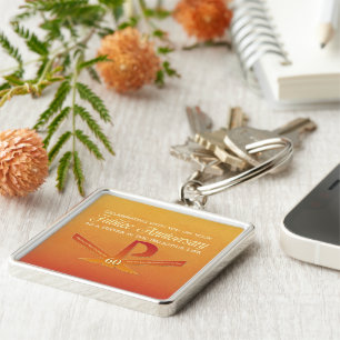 60th Jubilee Anniversary Nun Pax Cross, Orange Keychain