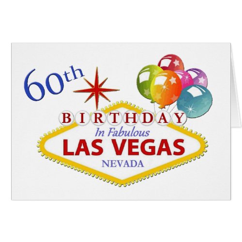 60th Las Vegas Birthday Card