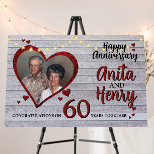 60th Milestone Anniversary or Any Year Foam Board