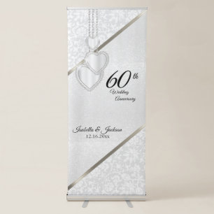 60th or 75th Diamond Anniversary Design Retractable Banner