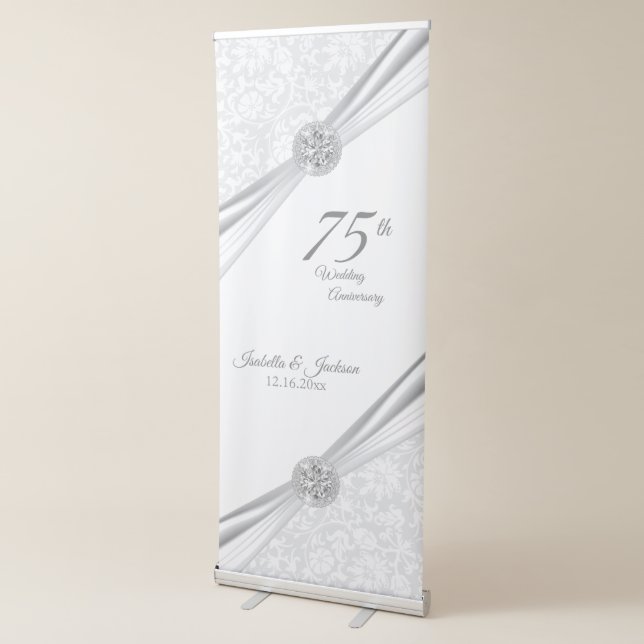 60th or 75th Diamond Anniversary  Retractable Banner (3/4)