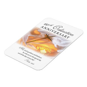 60th Ordination Anniversary, Cross Candle Magnet