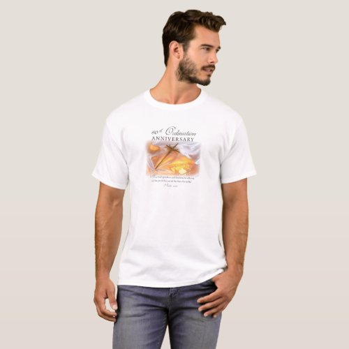 60th Ordination Anniversary Cross Candle T_Shirt