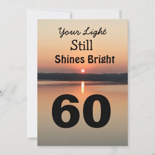60th Shine Bright Birthday Sunrise Black Gold