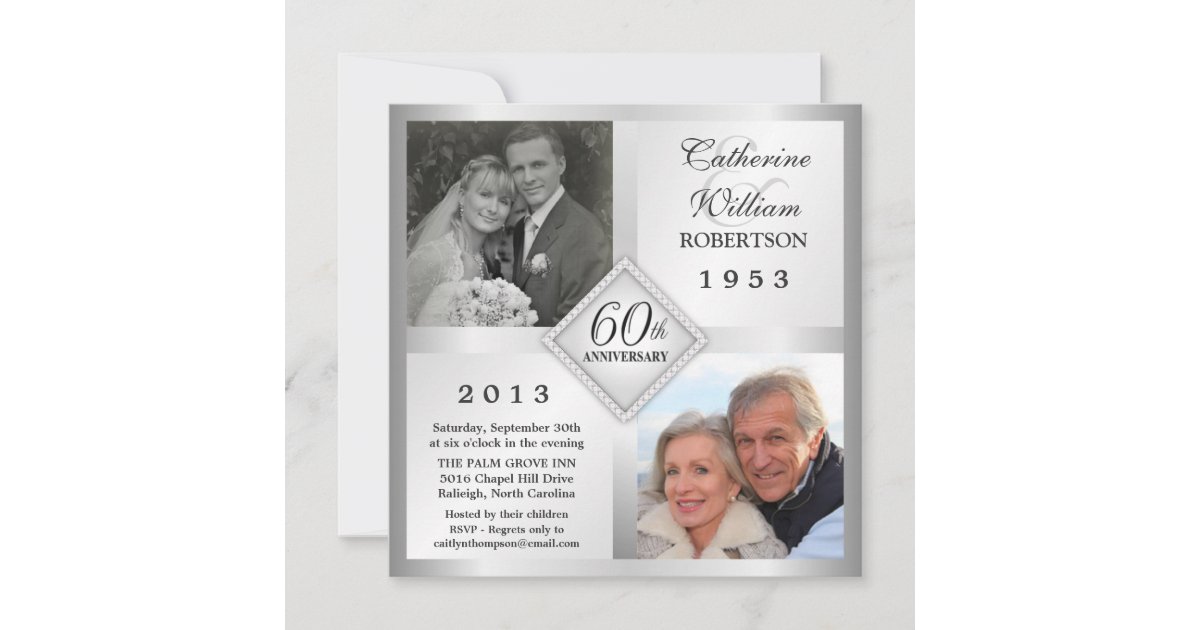 We Still Do Diamond 60th Wedding Anniversary Invitations