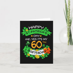 60th St Patricks Day Birthday Grandpa Grandma 60th Card