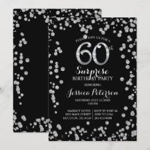 60th Surprise Birthday Party Invitation