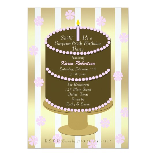 60th Surprise Birthday Party Invitation