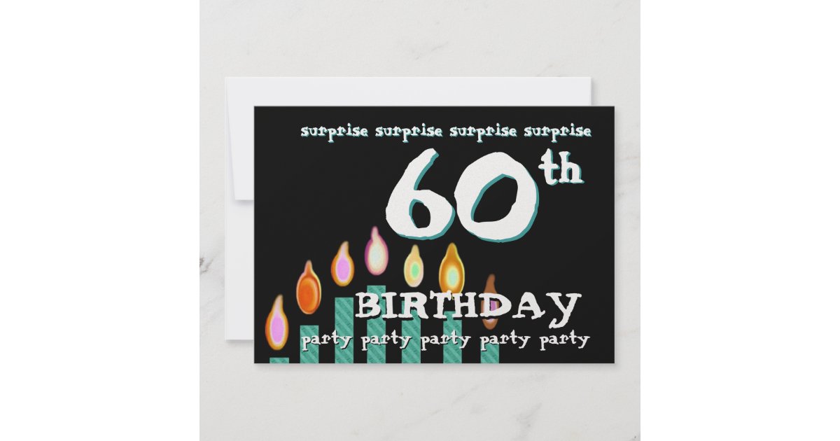 60th SURPRISE Birthday Party Invitation Template | Zazzle