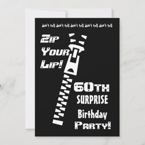60th SURPRISE Birthday Party Invitation Template