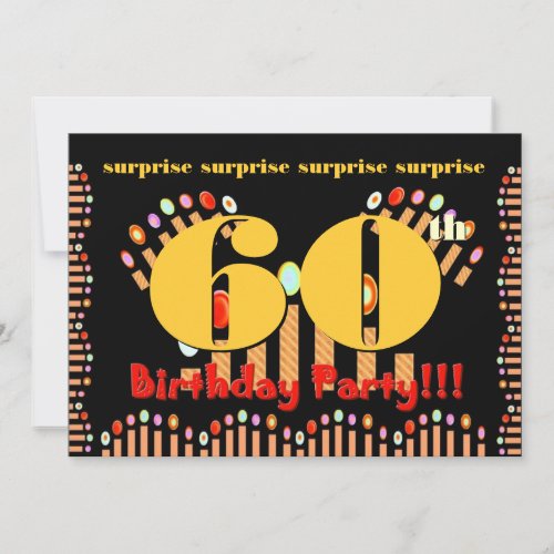 60th SURPRISE Birthday Party Invitation Template