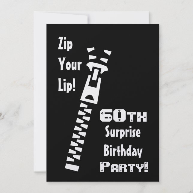 60th SURPRISE Birthday Party Invitation Template (Front)