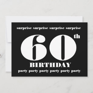 60th SURPRISE Birthday Party Invitation Template