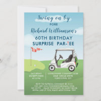 60th Surprise Birthday Party Men's Golf Theme