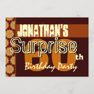 60th Surprise Birthday Save the Date Gold Invitation