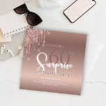 60th Surprise Glitter Pink Birthday Party Invitation<br><div class="desc">Celebrate big with this glamorous glitter birthday invitation!</div>