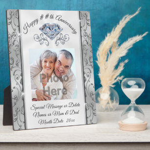 60th through 75th Wedding Anniversary Gift Ideas Plaque