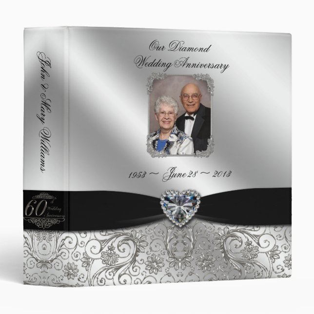 60th Wedding Anniversary 1.5" Photo Binder (Front/Spine)