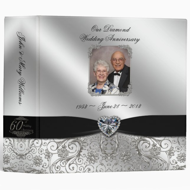 60th Wedding Anniversary 2" Photo Binder (Front/Spine)