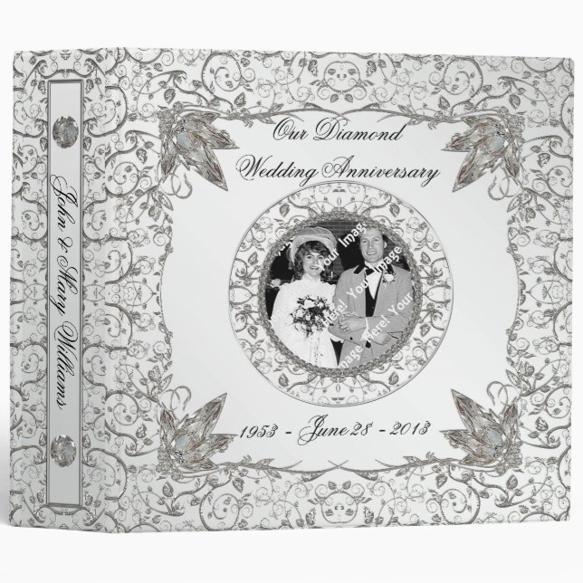 60th Wedding Anniversary 2" Photo Binder (Front/Spine)