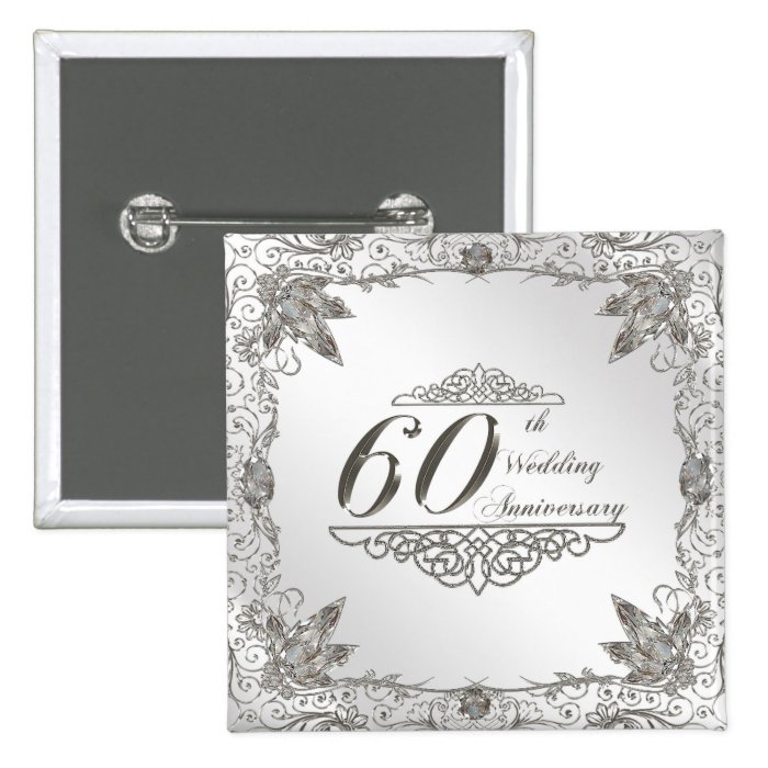 60th Wedding Anniversary Button