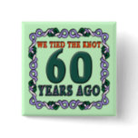 60th Wedding Anniversary Button