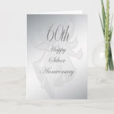 Stunning 60th Wedding Anniversary Cards in 3 Sizes