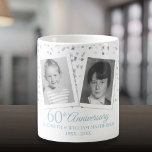 60th Wedding Anniversary Child Photos Fun Coffee Mug<br><div class="desc">A fun design you can personalize with your favorite child photos and your names and special diamond anniversary dates in chic lettering. Designed by Thisisnotme©</div>