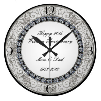 60th Wedding Anniversary Clock