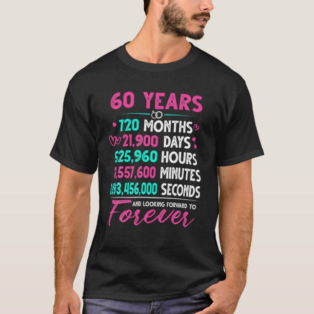 60Th Wedding Anniversary Couples For Him Her Men W T-Shirt (Front)