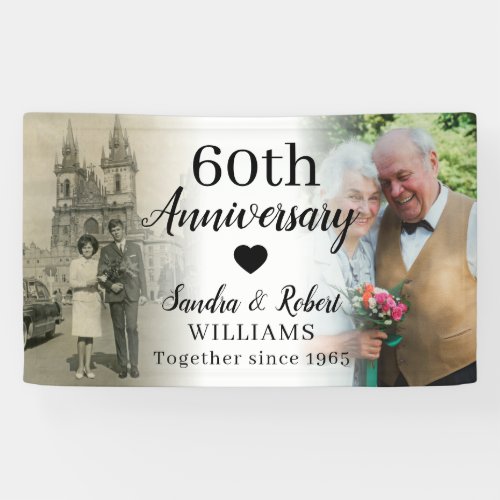 60th Wedding Anniversary Custom 2 Photo Collage