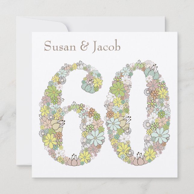 60th Wedding Anniversary Custom Invitation (Front)