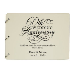 60th Wedding Anniversary - Guest Book: 60 Years Married - Diamond Wedding  Decorations - Guestbook with a beautiful poem from the couple, pages for