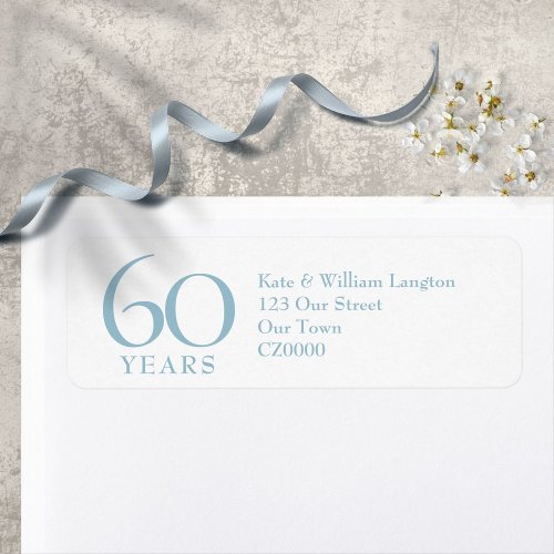 60th Wedding Anniversary Diamond Address Label