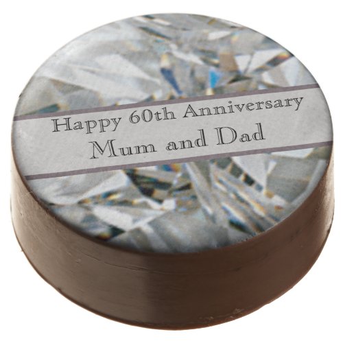 60th Wedding Anniversary Diamond   Chocolate Covered Oreo