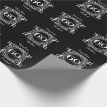60th wedding anniversary diamond crest wrapping paper<br><div class="desc">A romantic design to celebrate your 60th year of marriage. If you would like any help customizing this design please contact me, their is an ask this designer button, just below this text. This sixtieth, 60 years wedding anniversary crest has the text diamond as that is the traditional gift for...</div>