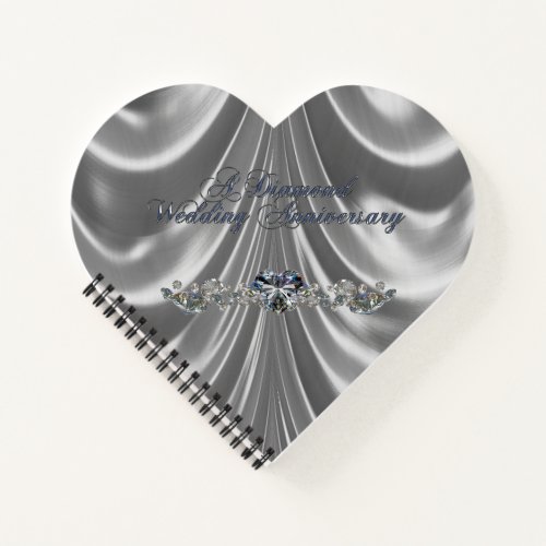 60th Wedding Anniversary Diamond Heart Notebook