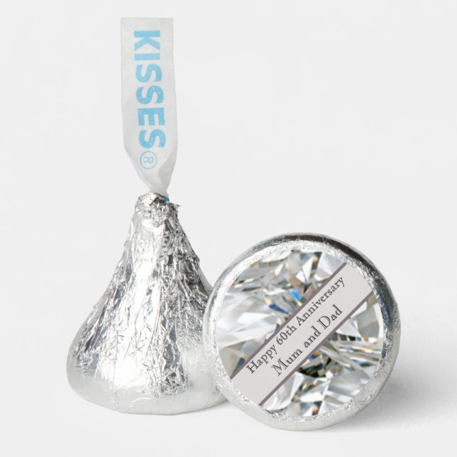 60th Wedding Anniversary Diamond   Hershey®'s Kisses® (Front)