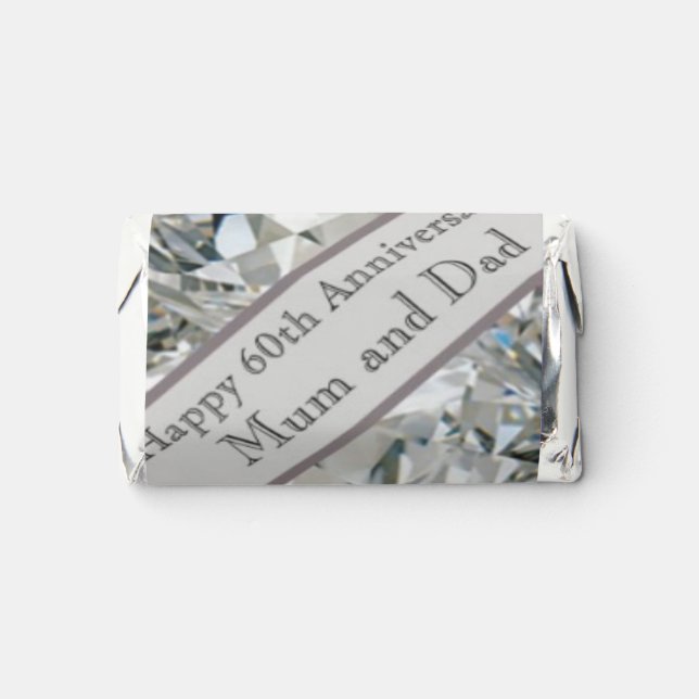 60th Wedding Anniversary Diamond   Hershey's Miniatures (Front)