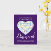 Happy 60th Anniversary Card Diamond, 2 Love Birds, Zazzle