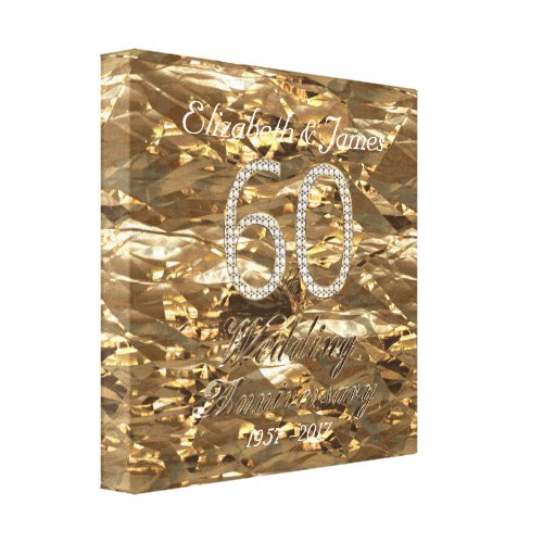60th Wedding Anniversary Diamond Wedding Gold Look