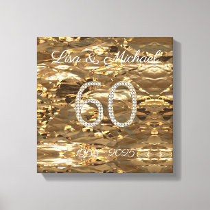 60th Wedding Anniversary Diamond Wedding Parents Canvas Print