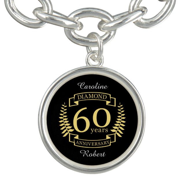 60th Wedding ANNIVERSARY diamond yellow Bracelet (Design)