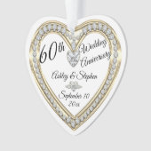 60th Wedding Anniversary Diamonds Keepsake Ornament | Zazzle