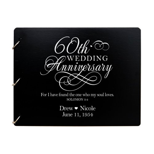 60th Wedding Anniversary Elegant Guest Book